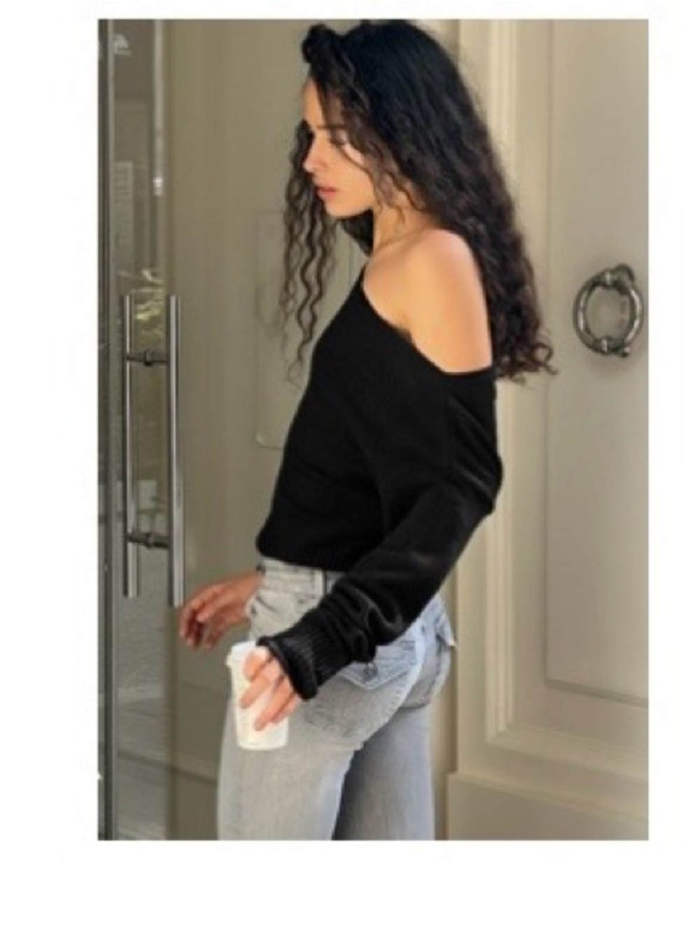 SUBDUED boat neck sweater black size 6/M